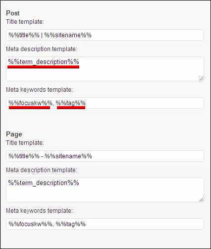 Tags templates do plugin WordPress SEO da Yoast wordpress seo yoast plugin tags templates palavra-chave keyword