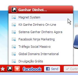 botão lista links barra ferramentas wibiya toolbar