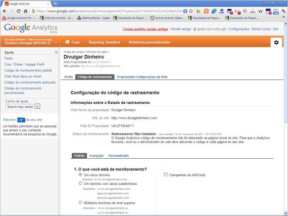 homepage google analytics