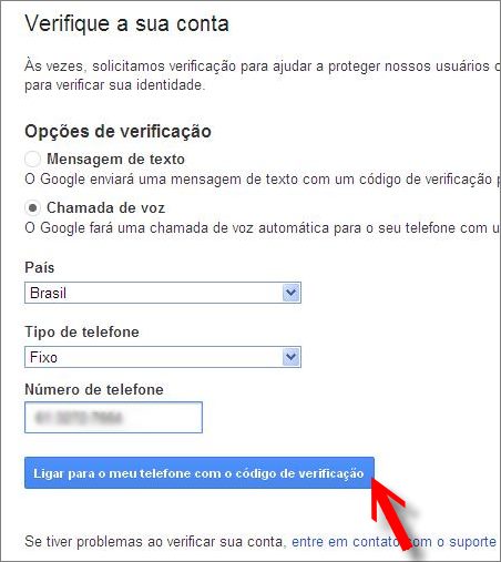 Formulário de verificação de identidade do Google Contas formulário verificação identidade google contas
