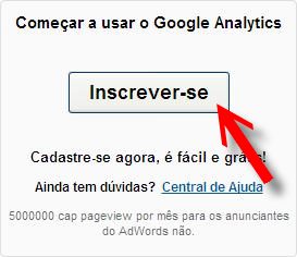 botão inscrever google analytics