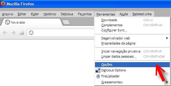 configurar privacidade mozilla firefox