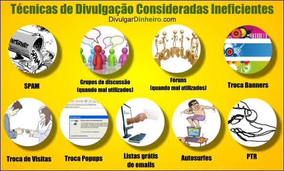 Tecnicas de Divulgação Grátis Consideradas Ineficientes tecnicas divulgação divulgar gratis gratuito ineficiente