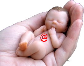 bebê mao arroba