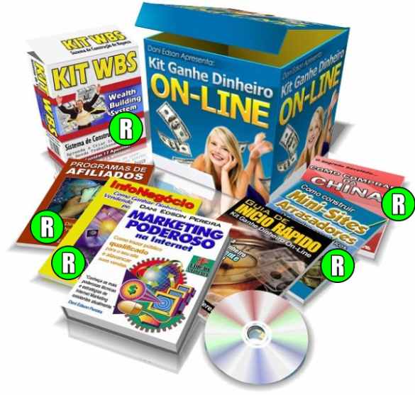 Kit Ganhe Dinheiro On-line e Infoprodutos para revenda kit ganhe dinheiro on-line infoprodutos revenda