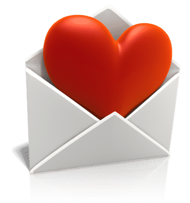 Email Marketing Amor Heart Coração Vermelho Carta Envelope
